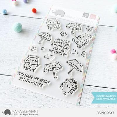 Mama Elephant Clear Stamps - Rainy Days